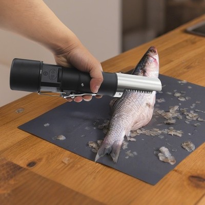 Electric Fish Scaler W/Rechargeable Battery 7kRPM Stainless Steel Scale Remover