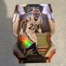 Panini 2022 Select Premier Level Prizm Rookie Daxton Hill #121 Silver Die-cut