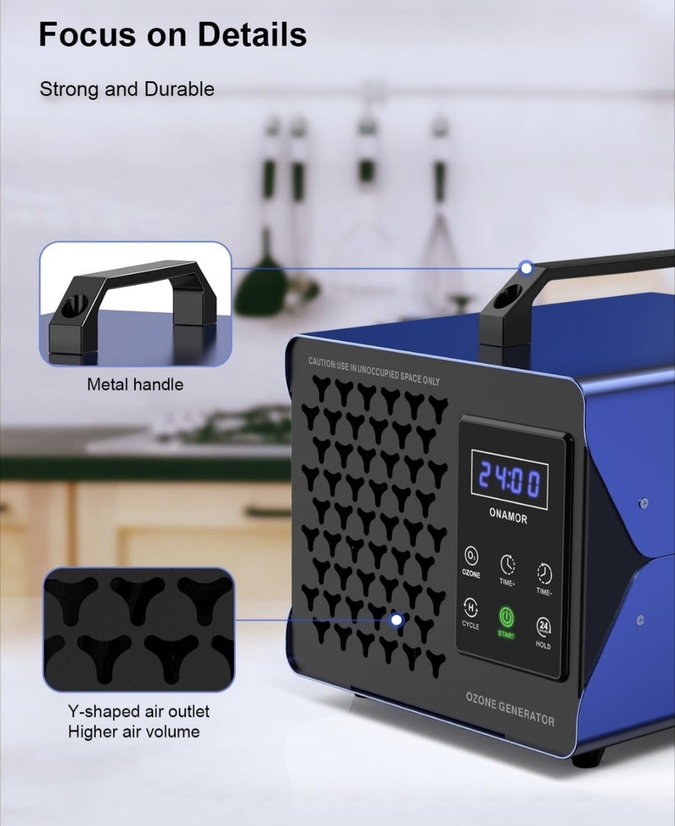 OZ. – Ozone Digital Ozone Generator Odor Eliminator 99,000mg, High Capacity