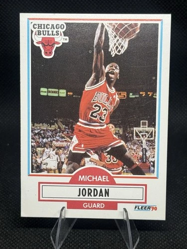 1990-91 Fleer - Michael Jordan #26 Black Line Above Biographical Information