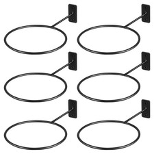 6 Pcs Thickened Metal Rack Basketball Soccer Holder Wall Mount
