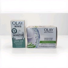 Olay Daily Facials Sensitive Dry Cloths And Sensitive Moisturizer Set