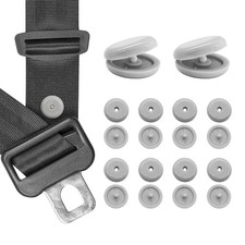 10 Sets Seat Belt Button Stop Snap-on Seatbelt Stopper Prevent Buckle From S...