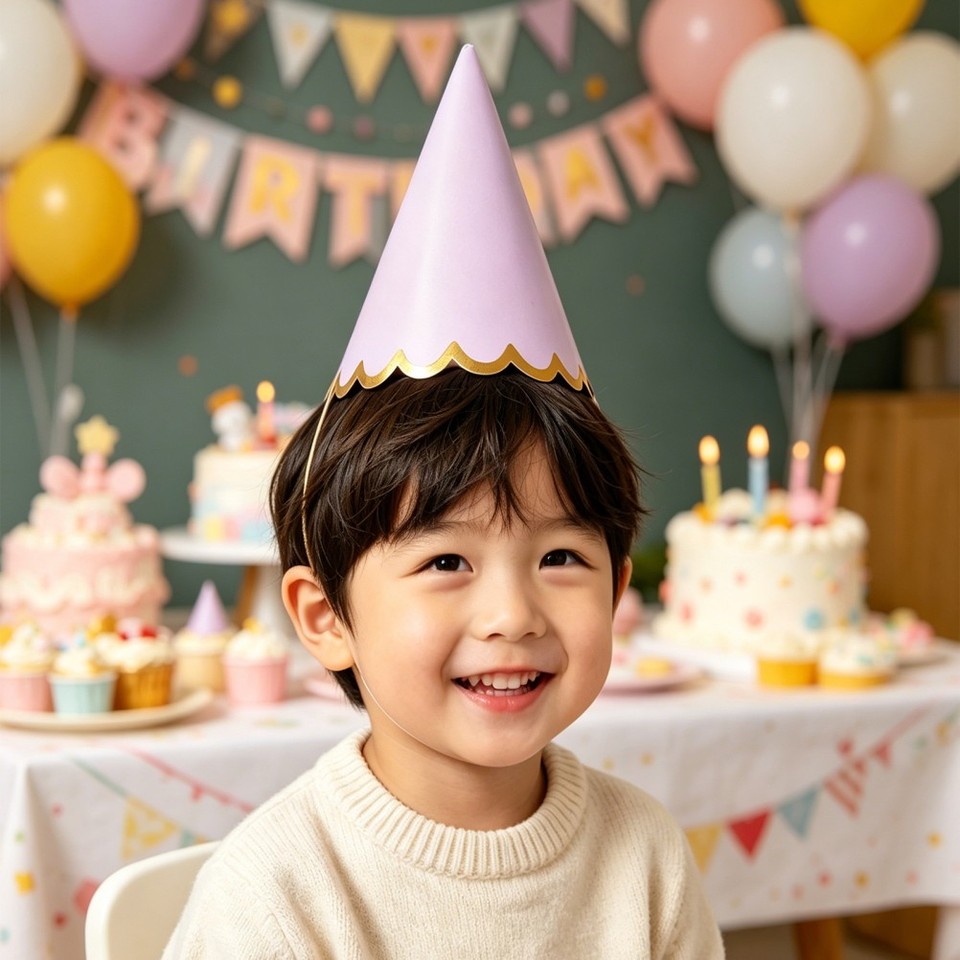 96-pcs-birthday-hats-party-cone-headwear-with-elastic-string-for-baby