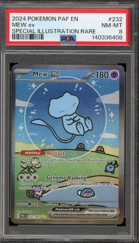 Pokemon Mew ex Paldean Fates Special Illustration Rare #232 PSA 8