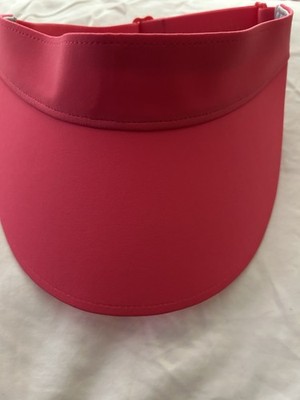 Lululemon Fast Paced Wide Band Run Visor Raspberry Pink NWT Adjustable OS
