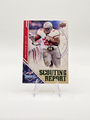 Chris Wells 2009 Upper Deck Draft Edition RC Scouting Report Blue SP /50 #201