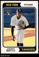 2023 Topps Heritage #557 Jhony Brito Yankees RC 8 - NM/MT