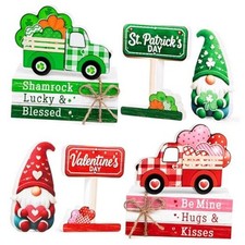 6PCS Valentines Day Gnome Decor/St.Patricks Day Decorations Style5-Gnome