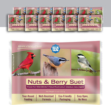 Nuts  Berry Suet Cakes for Wild Birds - No Mess Suet Feed, Food for Woodpeckers