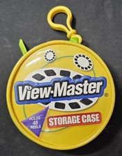 View-Master Green Soft Shell Zippered Storage Carry Case w/ Clip Holds 48 Reels