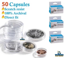 50 Capsules For US Dime Coins 18mm Gold Panda Scratch Resist Holders Lighthouse