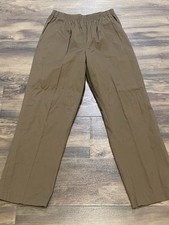 Alfred Dunner Women  s Brown Pull On Elastic Waist Pants Size 8 Career Casual