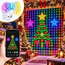 LED Curtain Light RGB APP Control Music Sync DIY Christmas Party Home Decoration