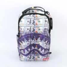 Sprayground Shark Billions In The Bank Sharks in Paris Leather Backpack Unisex