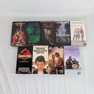 VHS Movie Lot 80s 90s Breakfast Club Ferris Bueller Aliens Sixteen Candles Conan