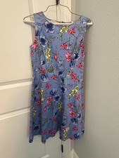 Talbots Women's Sleeveless Floral Print Dress Size 4P 4 Petite