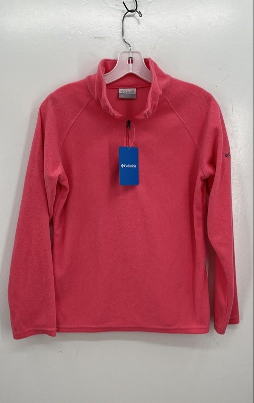 Columbia Pink Glacial Fleece Half Zip Jacket - Size L (Youth) NWD