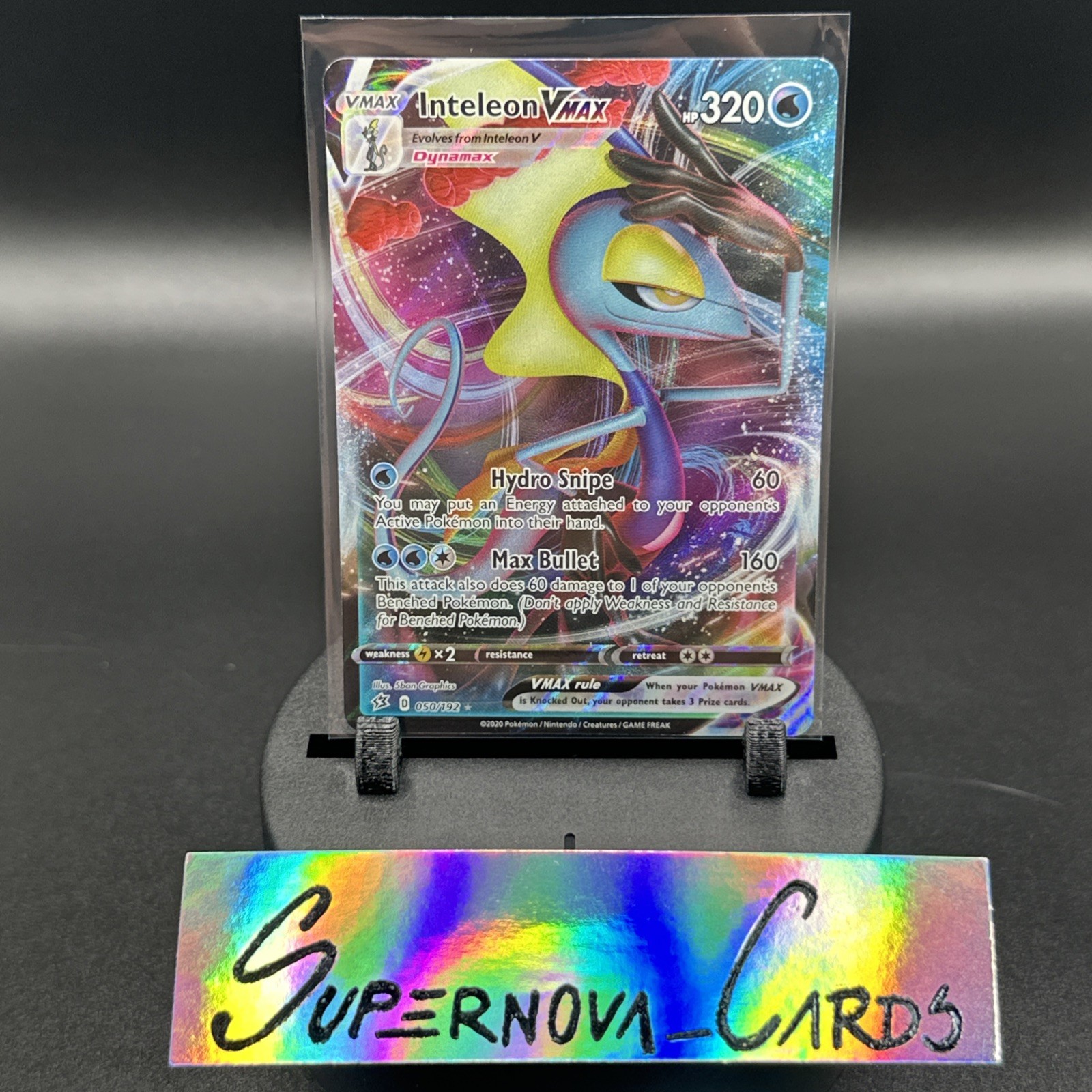 Pokemon Inteleon VMAX - 050/192 - Ultra Rare NM-Mint Rebel Clash