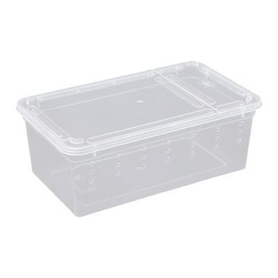 Transparent Terrarium Habitat Cage Breeding Box Critter Reptile Feeding Box