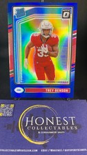 Trey Benson /199 (RC, SP) - 2024 Panini Optic Donruss Aqua Blue Holo Prizm #293
