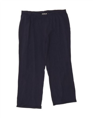 REEBOK Womens Tracksuit Trousers UK 14 Large  Navy Blue Nylon DD26