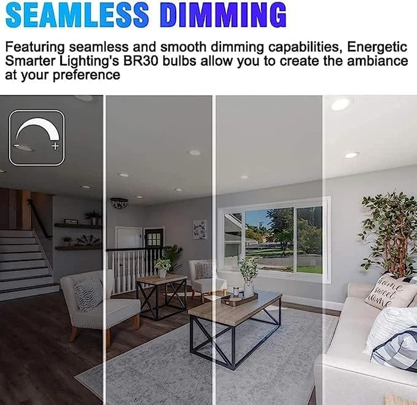 Energetic 12-Pack BR30 Dimmable LED Flood Light Bulbs 11W=75W 5000K Daylight - Image 4 of 4