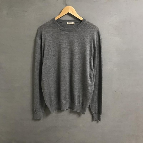 Men Suitsupply Sweater Grey Wool 44 / XXL / 52