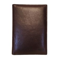 Carpeta Carpeta Cartera Vintage Grano Superior Cuero Suave Borgoña 6 X 8.5"