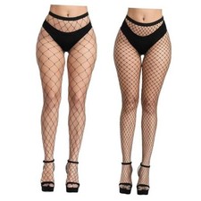 /4/8 Pack Fishnet Stockings Women High Waist Tights/4 Styles One Size 2 Black