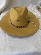 Charlie 1 Horse Black Cowboy Hat  Band Pure  Sz 7 1/2 Indian Beading Band