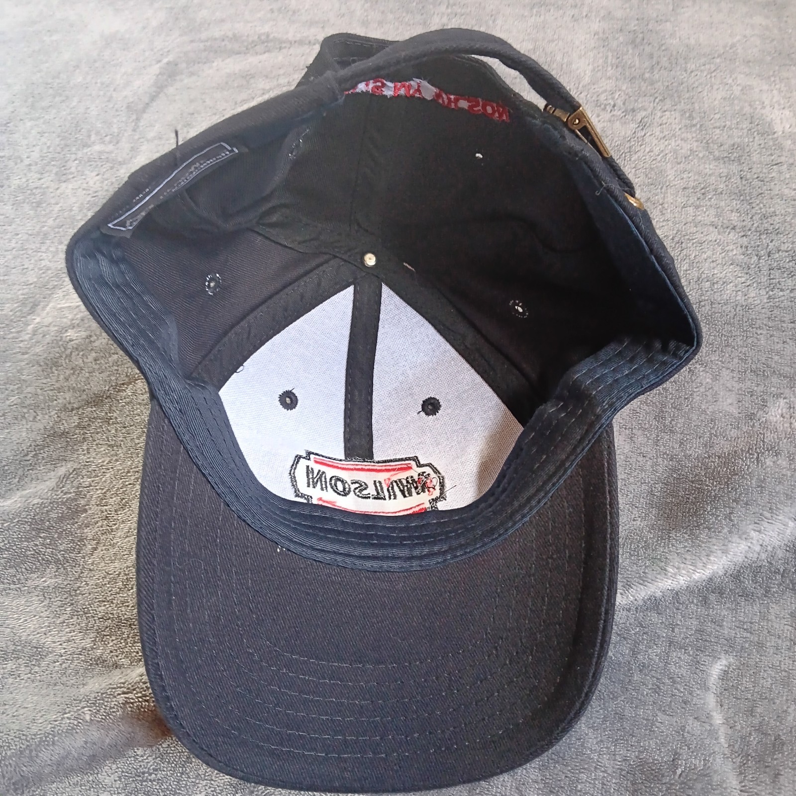 Wilson Black Patch Embroidered Hat Strapback Base… - image 5