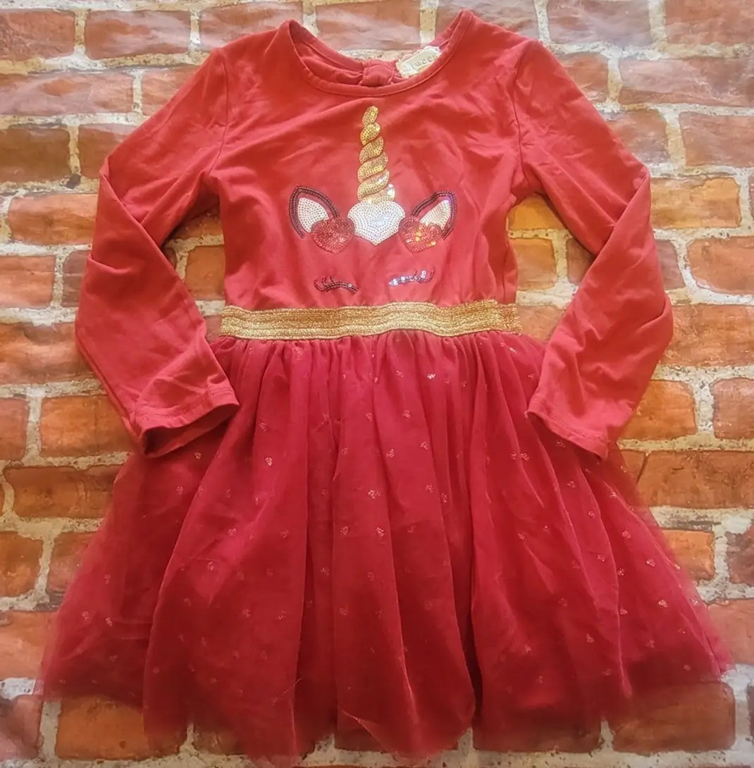 christmas unicorn dress Btween Girls Tutu Sz 6 Tulle Red Tutu