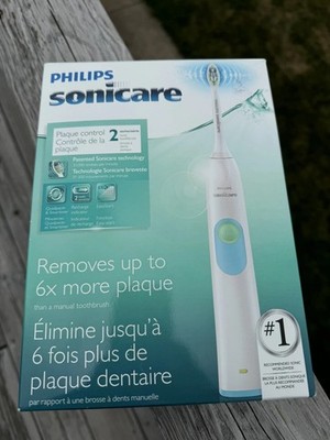 Philips Sonicare HX6211 2 Series Plaque Control Toothbrush - White NEW ~  SEALED