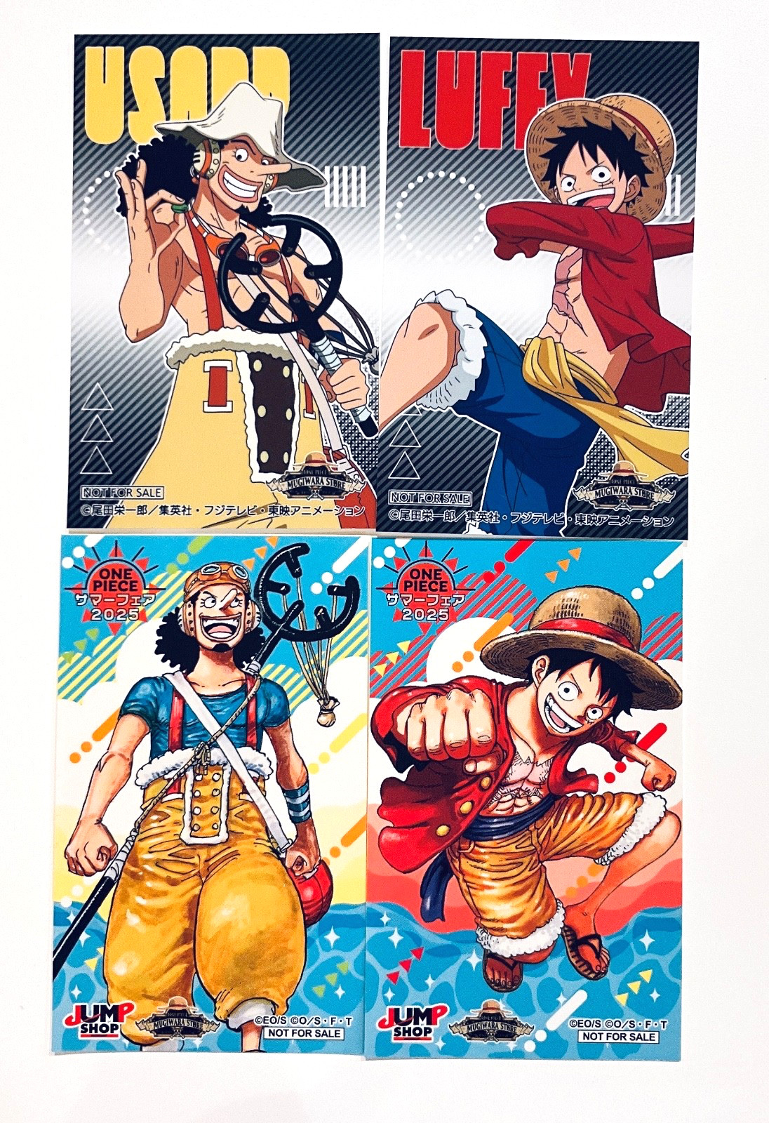 One piece Luffy Usopp bromide sticker set Mugiwara store Jump shop limited