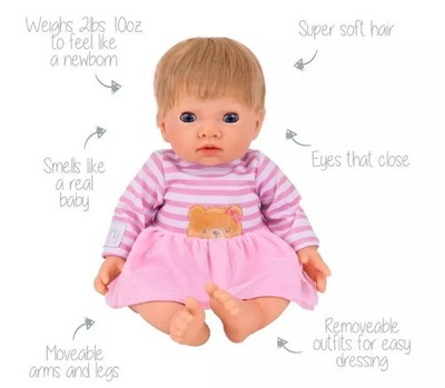 Tiny Treasures Teddy Geschenkset 44 cm Babypuppe, BRANDNEU & OVP (188)