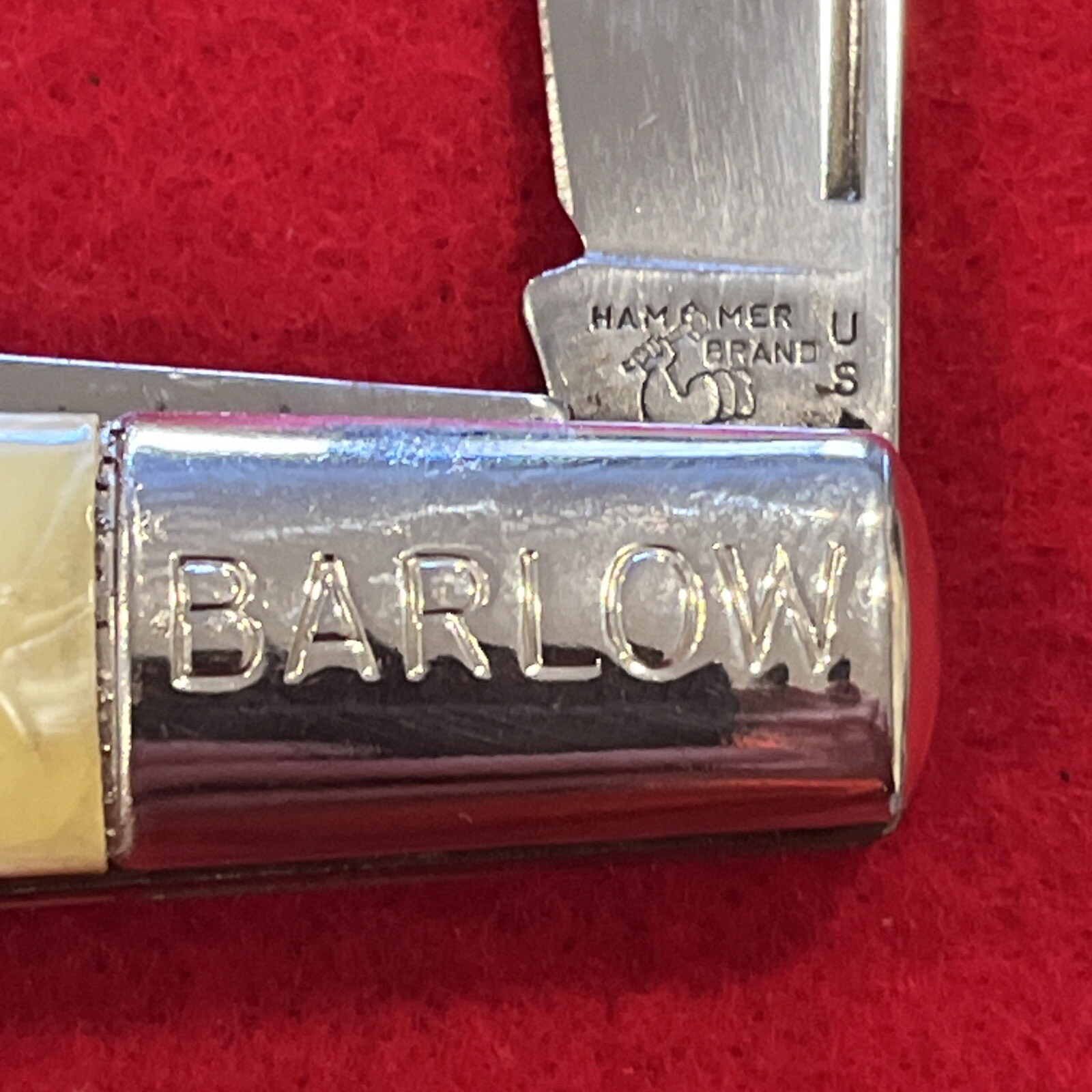VINTAGE BARLOW HAMMER BRAND 2 BLADE KNIFE PEARL HANDLE eBay