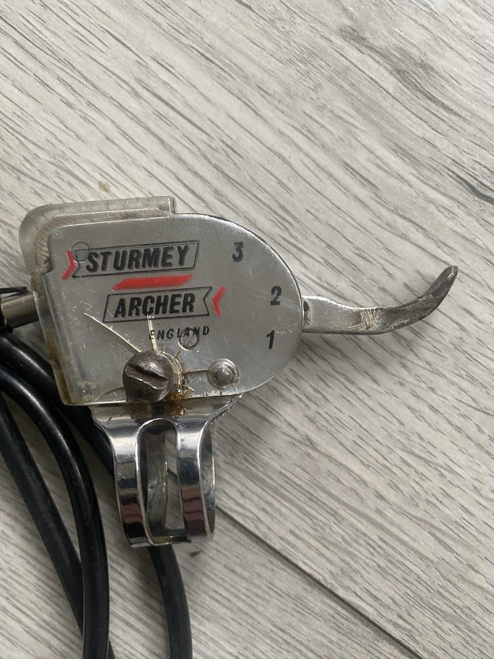 VINTAGE CYCLE STURMEY ARCHER 3SPEED GEAR SHIFTER / TRIGGER & CABLE eBay