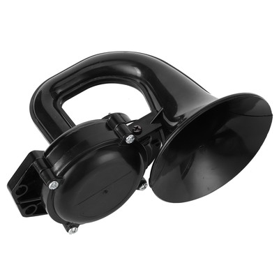   Hot Universal Snail Horn Black Fanfare 12/24V 120dB Trumpet For Car Truck