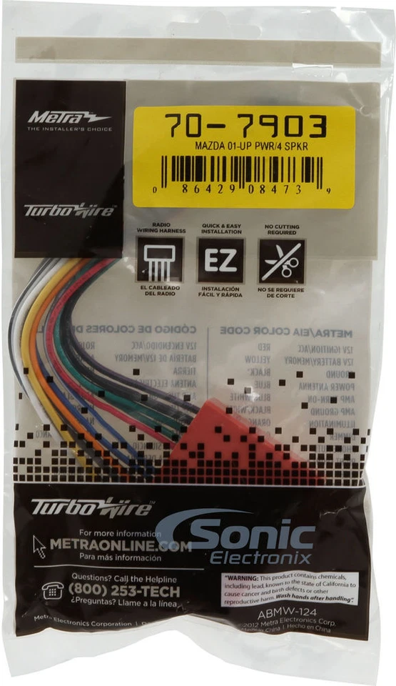 ¡NUEVO! Arnés de cableado Metra 70-7903 para vehículos Mazda Protege 2001-up Foto 3 de 3