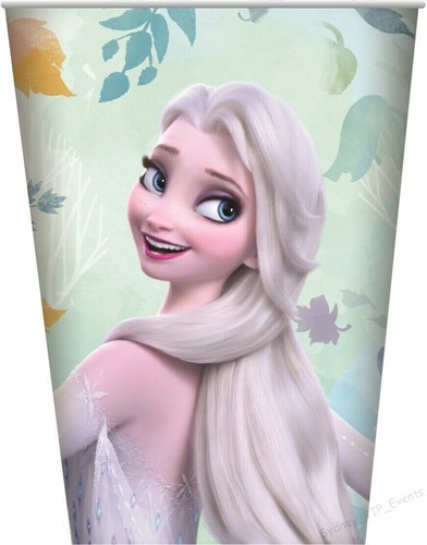 DISNEY FROZEN 2 II PARTY PAPER CUPS 250ML 8PK GIRLS BIRTHDAY ANNA ELSA ...
