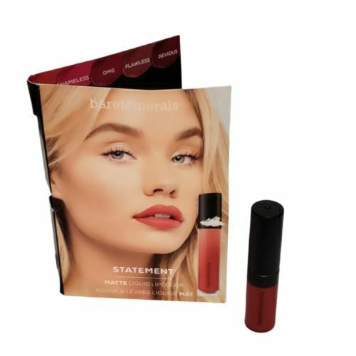 bareMinerals Statement Matte Liquid Lipcolor VIP Red Travel Sz new bare