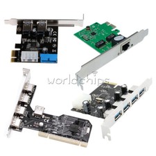 PCI/PCI-E Express 2/4/5 Ports USB 2.0/3.0 10/100Mbit/s RJ45 Hub Card Adapter
