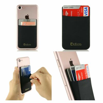 1pc Doppia Tasca Elastica In Silicone Elasticizzato Per Cellulare ID Porta Carte Di Credo Adesivo Portafoglio Universale Porta Carte Di Credo - Foto 7