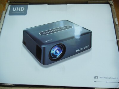 NEW, UHD LED VIDEO PROJECTOR, 8K VIDEO DECODE, PORTABLE.