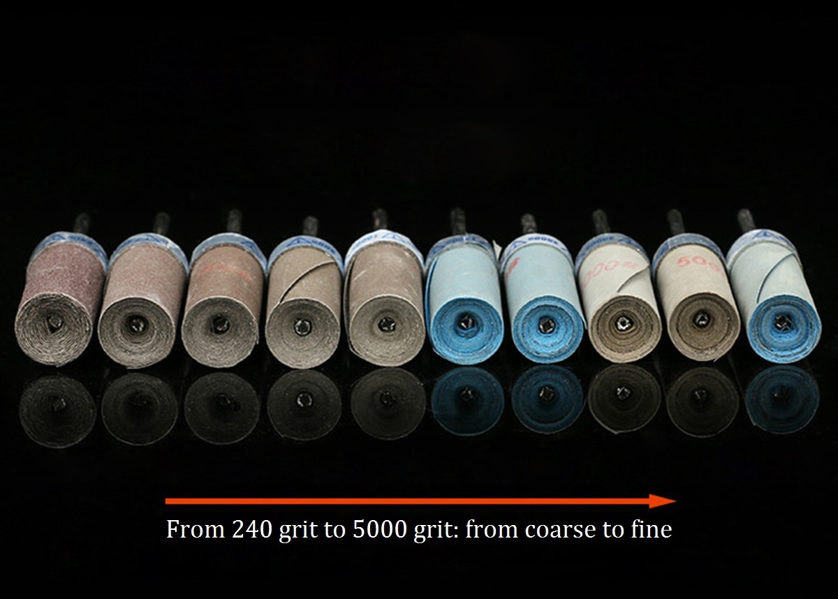 240 5000 Grit Sandpaper Bar Sanding Abrasive Paper Polishing Burr 2