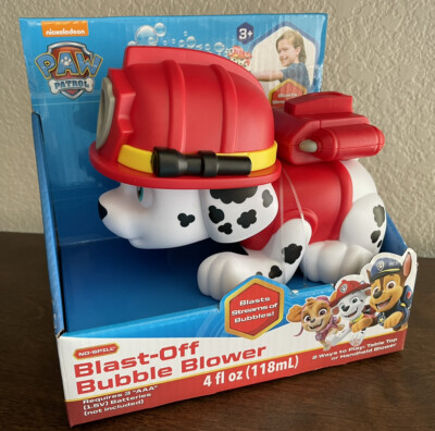 Paw Patrol Toy Marshall Action Blast Off Bubble Blowers Nickelodeon NIB