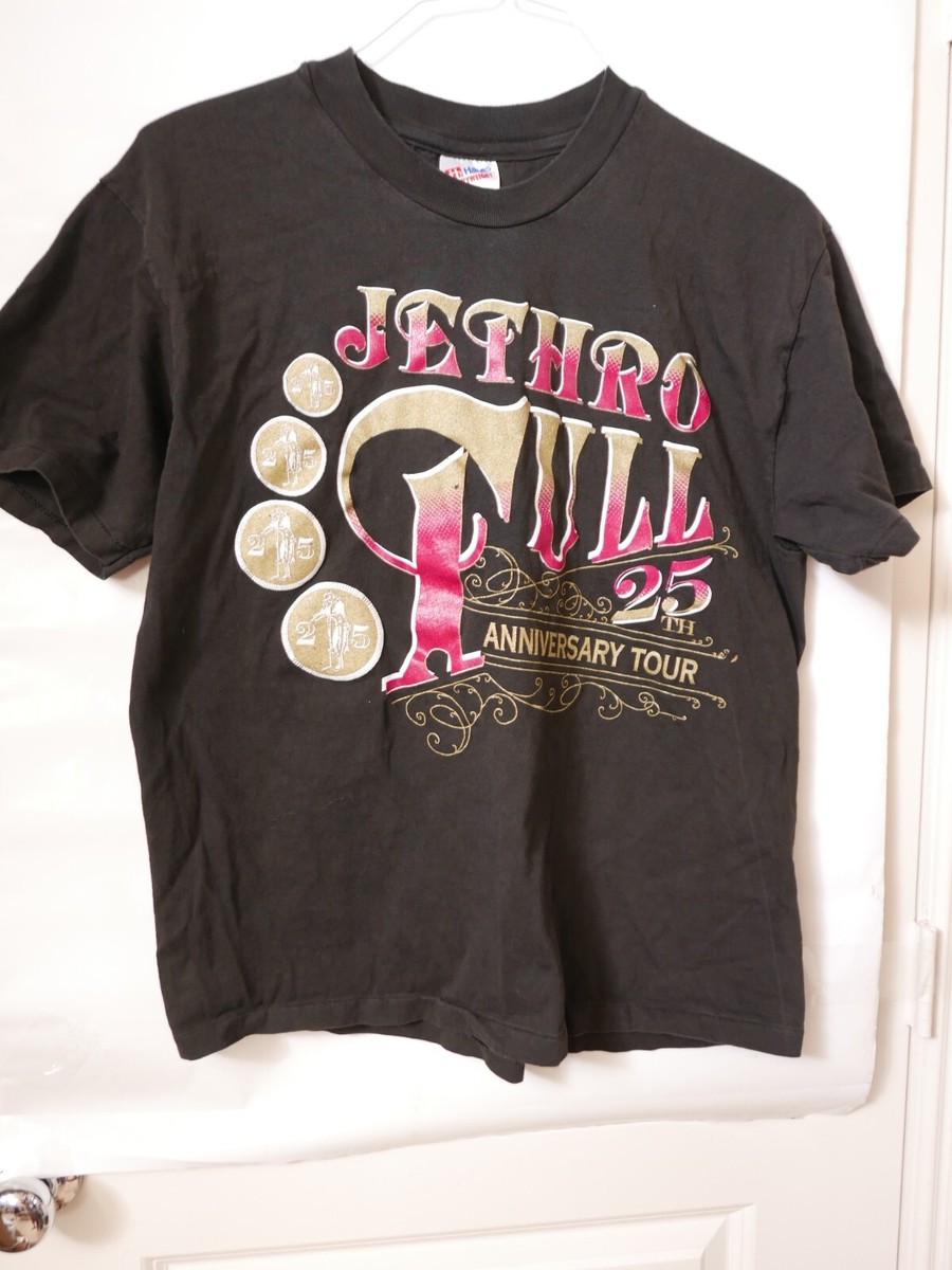 VINTAGE JETHRO TULL 25TH ANNIVERSARY 1993 TOUR TEE SHIRT LG MADE
