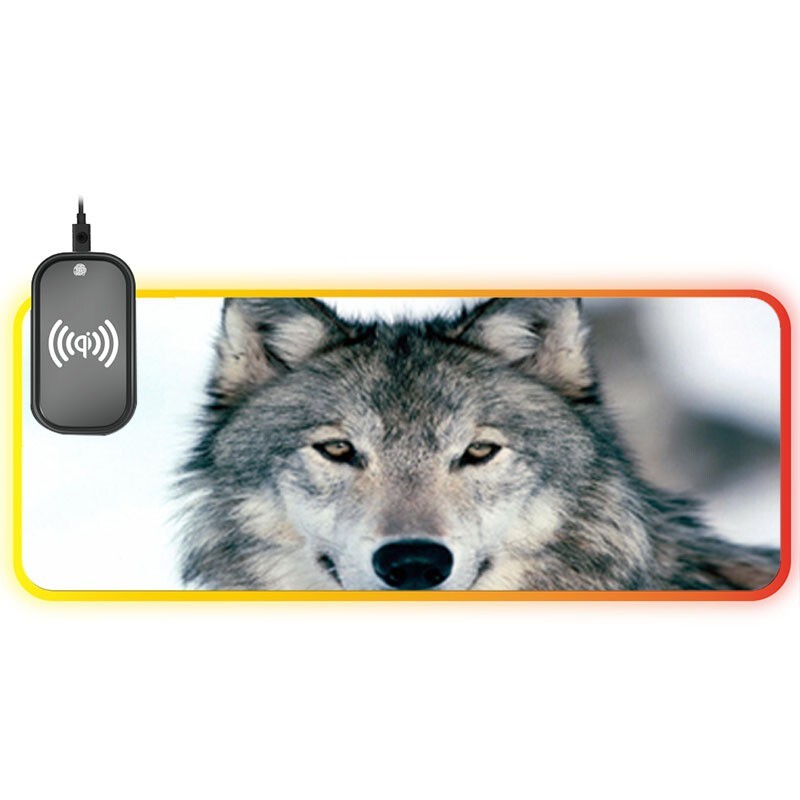 RGB Gaming Mouse Pad with Wireless Charging - Large LED Mouse Mat-image