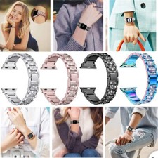 For Apple Watch 8 7 6 5 4 SE 49/45/44mm Bling Rhinestones Steel Watch Band Strap